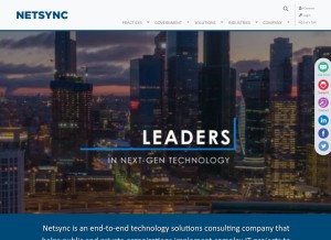 How netsyncnetwork.com looks like on a tablet such as an iPad.