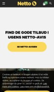 How netto.dk looks like on a mobile device such as an iPhone.