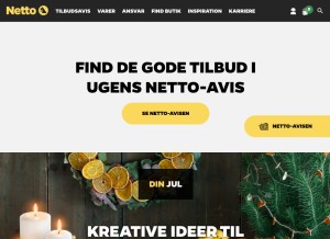 How netto.dk looks like on a tablet such as an iPad.