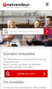 How netvendeur.com looks like on a mobile device such as an iPhone.