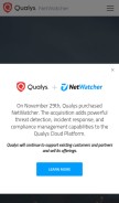 How netwatcher.com looks like on a mobile device such as an iPhone.