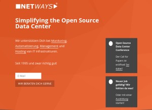 How netways.de looks like on a tablet such as an iPad.