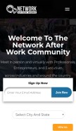 How networkafterwork.com looks like on a mobile device such as an iPhone.