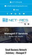 How networkingresults.com looks like on a mobile device such as an iPhone.