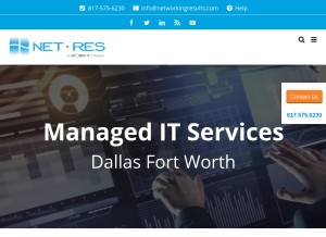 How networkingresults.com looks like on a tablet such as an iPad.