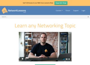 How networklessons.com looks like on a tablet such as an iPad.