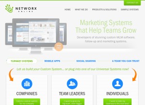 How networxonline.com looks like on a tablet such as an iPad.