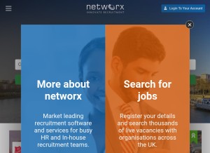 How networxrecruitment.com looks like on a tablet such as an iPad.