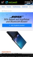 How netzwelt.de looks like on a mobile device such as an iPhone.