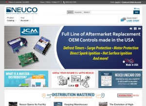 How neuco.com looks like on a tablet such as an iPad.