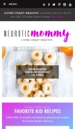 How neuroticmommy.com looks like on a mobile device such as an iPhone.
