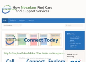 How nevadaadrc.com looks like on a tablet such as an iPad.