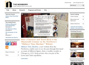 How newberry.org looks like on a tablet such as an iPad.