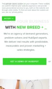 How newbreedmarketing.com looks like on a mobile device such as an iPhone.