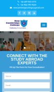 How newcambridgecollege.com looks like on a mobile device such as an iPhone.