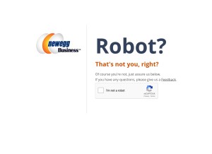 How neweggbusiness.com looks like on a tablet such as an iPad.