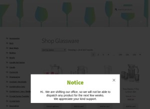 How newglass.in looks like on a tablet such as an iPad.