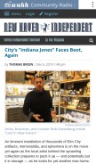 How newhavenindependent.org looks like on a mobile device such as an iPhone.