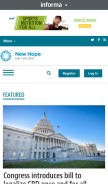 How newhope.com looks like on a mobile device such as an iPhone.