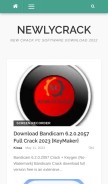 How newlycrack.com looks like on a mobile device such as an iPhone.