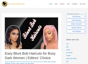 How newnaturalhairstyles.com looks like on a tablet such as an iPad.
