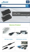How newnex.com looks like on a mobile device such as an iPhone.