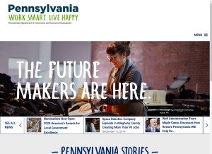 How newpa.com looks like on a tablet such as an iPad.