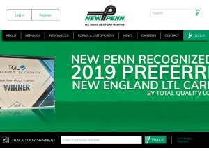 How newpenn.com looks like on a tablet such as an iPad.