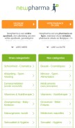 How newpharma.be looks like on a mobile device such as an iPhone.
