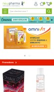How newpharma.fr looks like on a mobile device such as an iPhone.