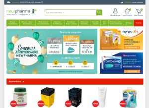 How newpharma.fr looks like on a tablet such as an iPad.