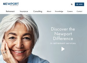 How newportgroup.com looks like on a tablet such as an iPad.