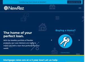 How newrez.com looks like on a tablet such as an iPad.