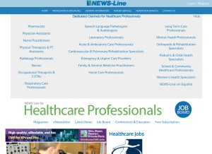 How news-line.com looks like on a tablet such as an iPad.