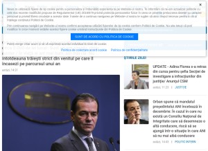 How news.ro looks like on a tablet such as an iPad.