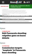 How news4jax.com looks like on a mobile device such as an iPhone.