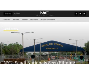 How newsandguts.com looks like on a tablet such as an iPad.