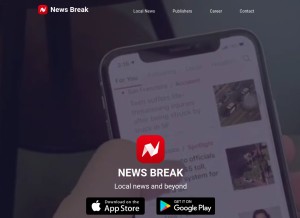 How newsbreakapp.me looks like on a tablet such as an iPad.