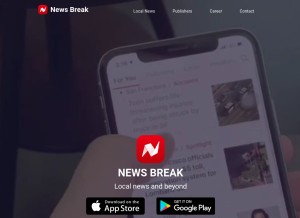 How newsbreakdaily.me looks like on a tablet such as an iPad.