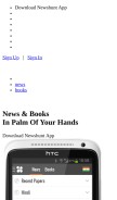 How newshunt.com looks like on a mobile device such as an iPhone.