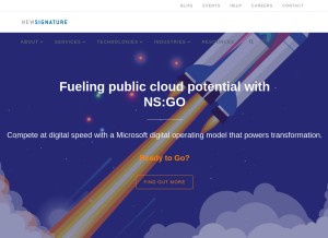 How newsignature.com looks like on a tablet such as an iPad.