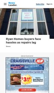 How newsleader.com looks like on a mobile device such as an iPhone.