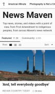 How newsmaven.io looks like on a mobile device such as an iPhone.
