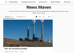How newsmaven.io looks like on a tablet such as an iPad.