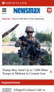 How newsmax.com looks like on a mobile device such as an iPhone.