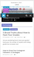 How newsnblogs.com looks like on a mobile device such as an iPhone.