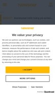 How newsner.com looks like on a mobile device such as an iPhone.