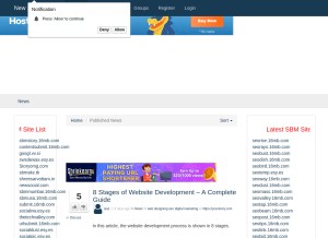 How newsocialbooks.com looks like on a tablet such as an iPad.