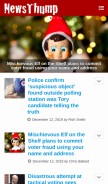 How newsthump.com looks like on a mobile device such as an iPhone.