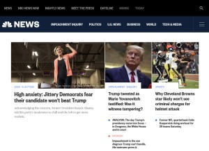 How newsvine.com looks like on a tablet such as an iPad.